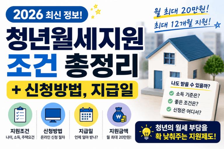 청년월세지원 조건