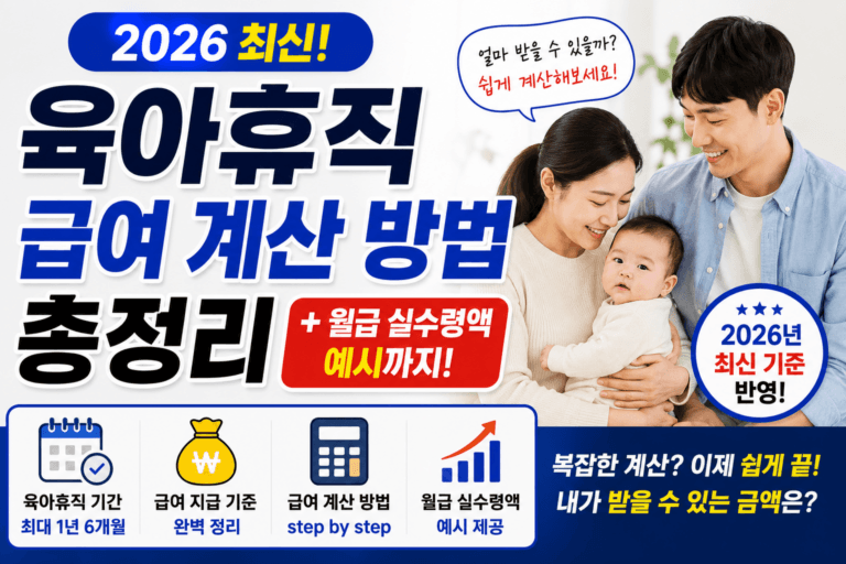 육아휴직 급여 계산 방법