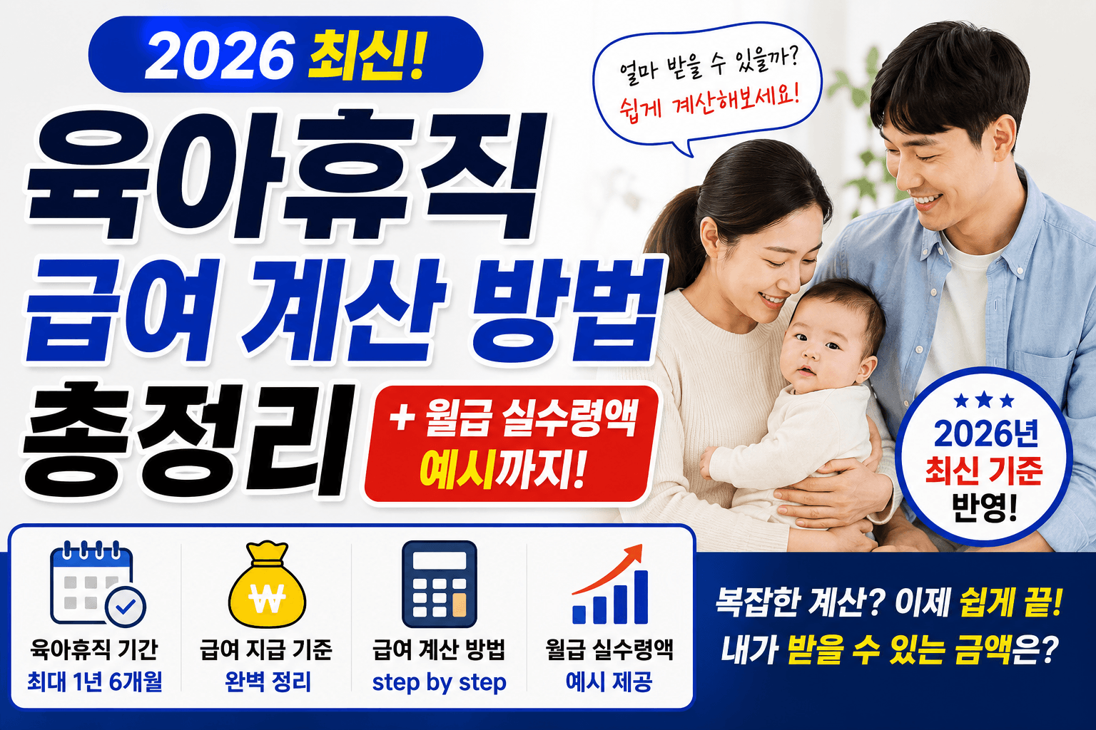 육아휴직 급여 계산 방법